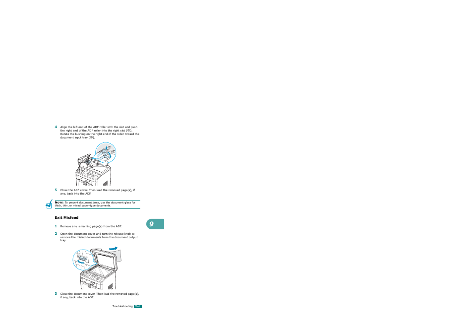 Exit misfeed | Xerox WorkCentre PE120-120i-3124 User Manual | Page 183 / 283