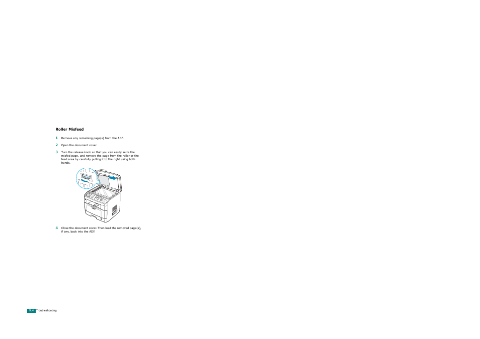 Roller misfeed | Xerox WorkCentre PE120-120i-3124 User Manual | Page 184 / 283