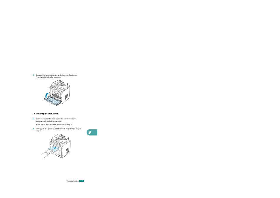 In the paper exit area | Xerox WorkCentre PE120-120i-3124 User Manual | Page 189 / 283