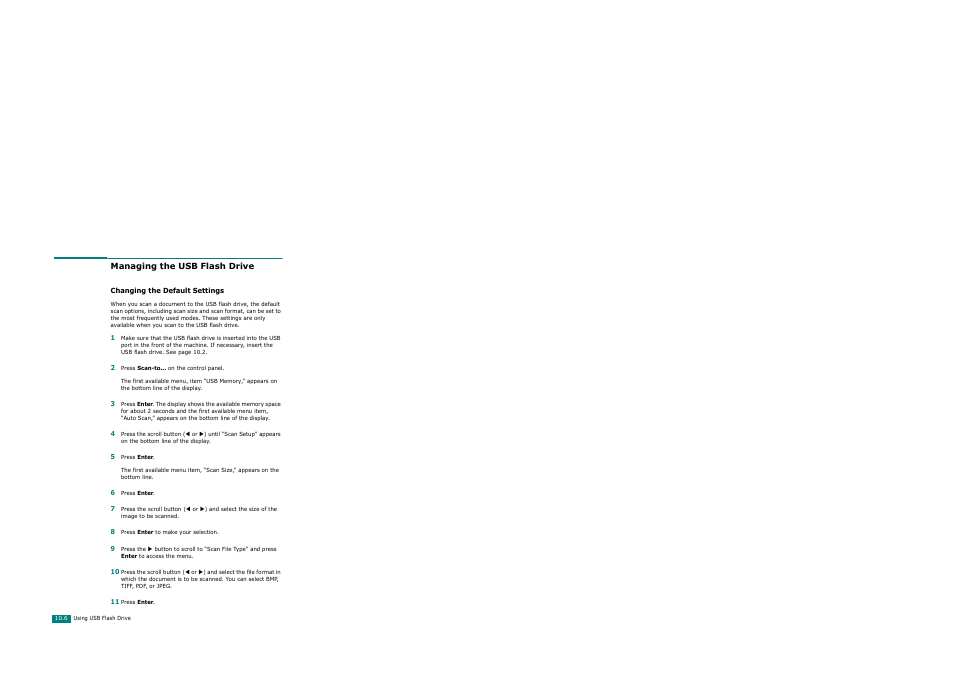 Managing the usb flash drive, Changing the default settings | Xerox WorkCentre PE120-120i-3124 User Manual | Page 220 / 283