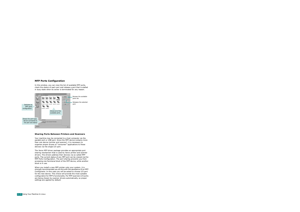 Mfp ports configuration | Xerox WorkCentre PE120-120i-3124 User Manual | Page 236 / 283