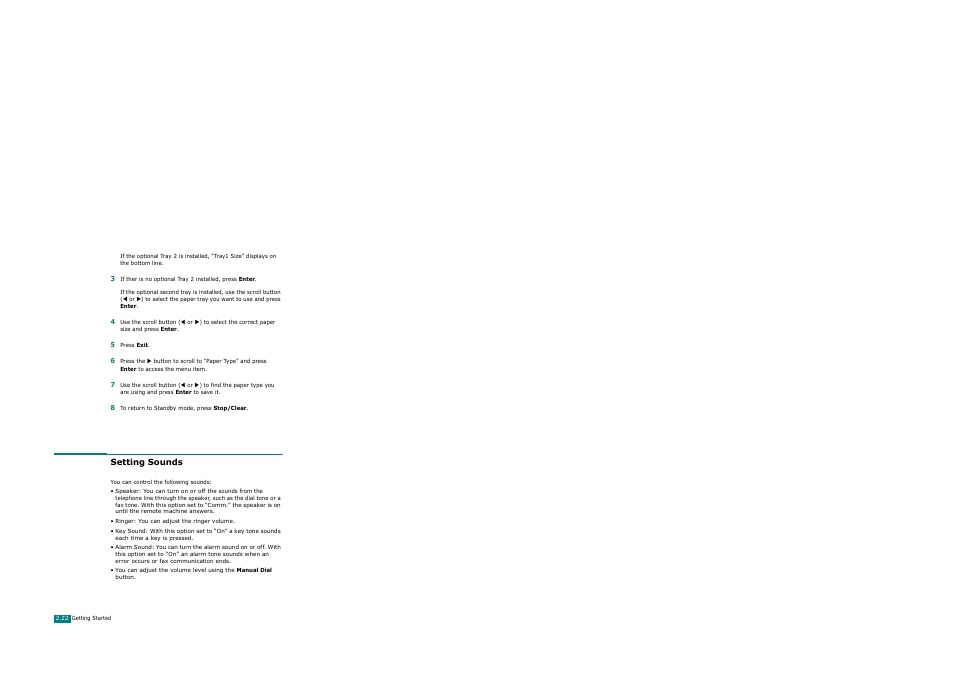 Setting sounds | Xerox WorkCentre PE120-120i-3124 User Manual | Page 48 / 283