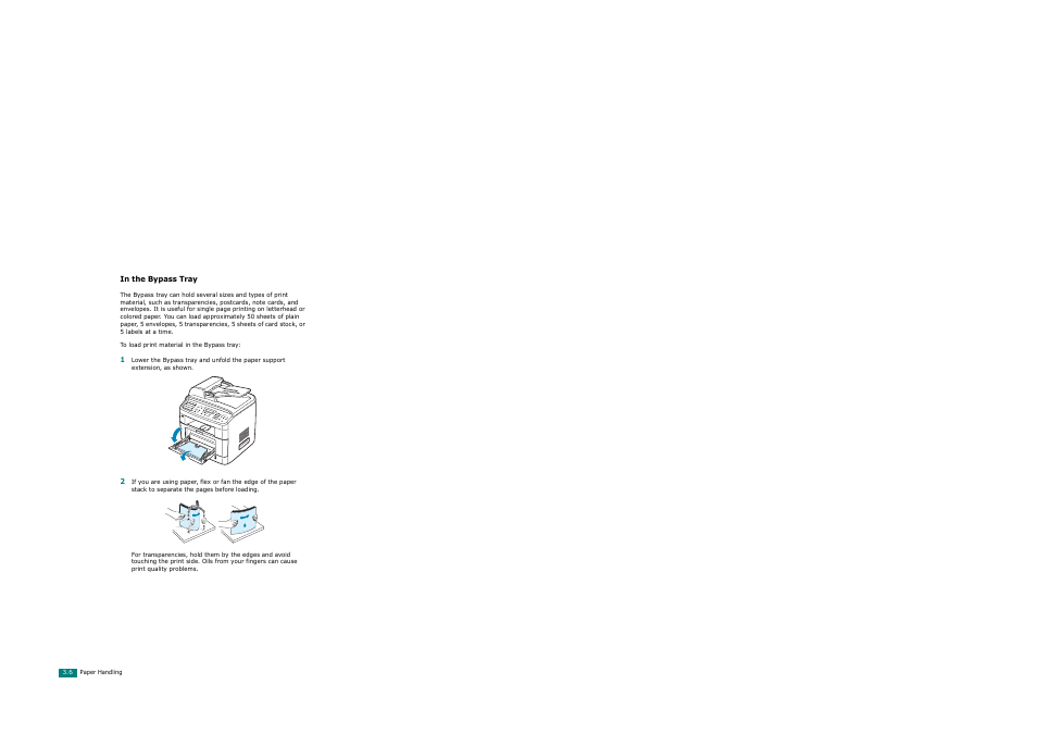 In the bypass tray | Xerox WorkCentre PE120-120i-3124 User Manual | Page 72 / 283