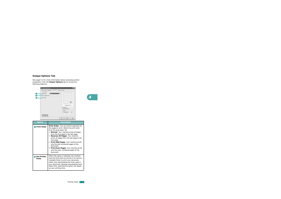 Output options tab | Xerox WorkCentre PE120-120i-3124 User Manual | Page 89 / 283