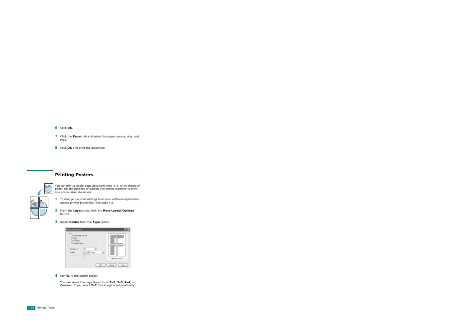 Printing posters | Xerox WorkCentre PE120-120i-3124 User Manual | Page 94 / 283