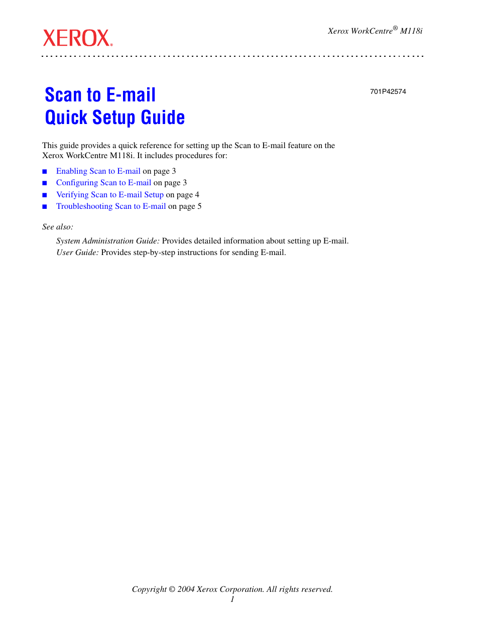 Xerox WorkCentre M118i-4252 User Manual | 5 pages