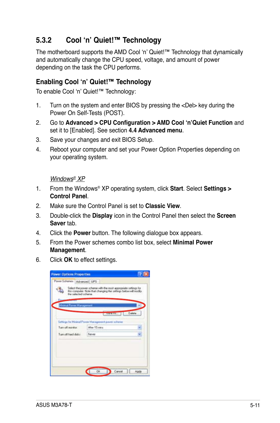 2 cool ‘n’ quiet!™ technology | Asus M3A78-T User Manual | Page 119 / 166