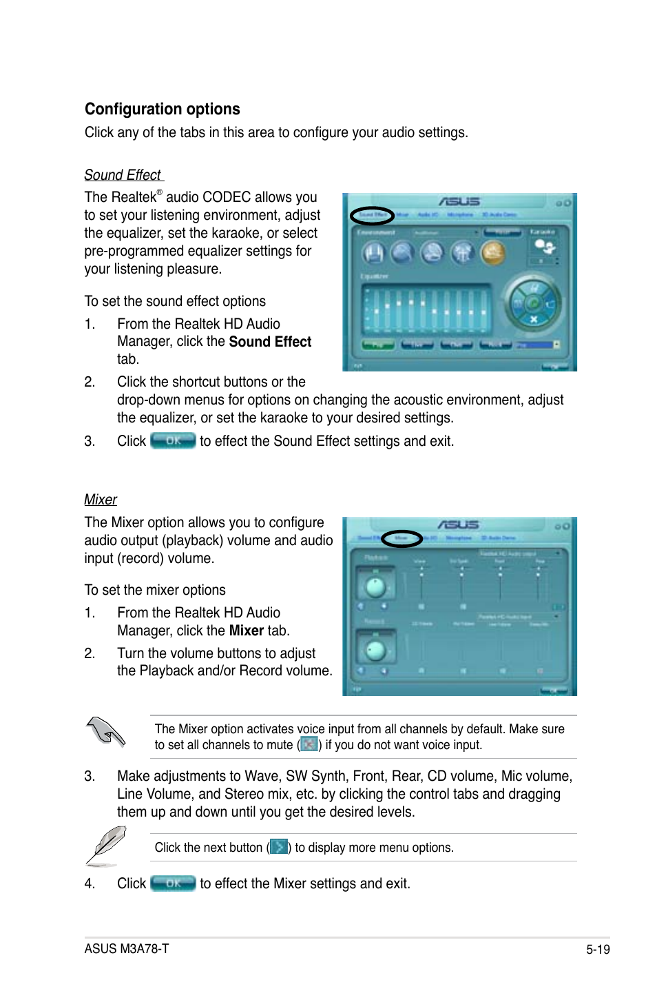 Configuration options | Asus M3A78-T User Manual | Page 127 / 166