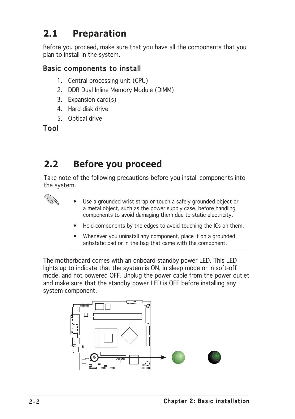 1 preparation 2.2 before you proceed | Asus Barebone System A7VT400 User Manual | Page 18 / 98