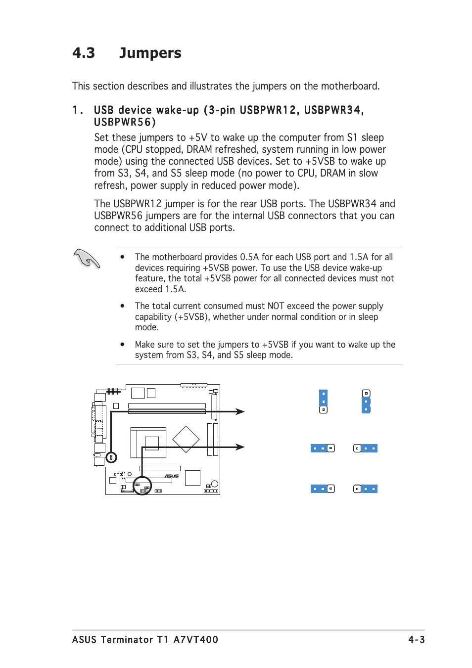 3 jumpers | Asus Barebone System A7VT400 User Manual | Page 55 / 98