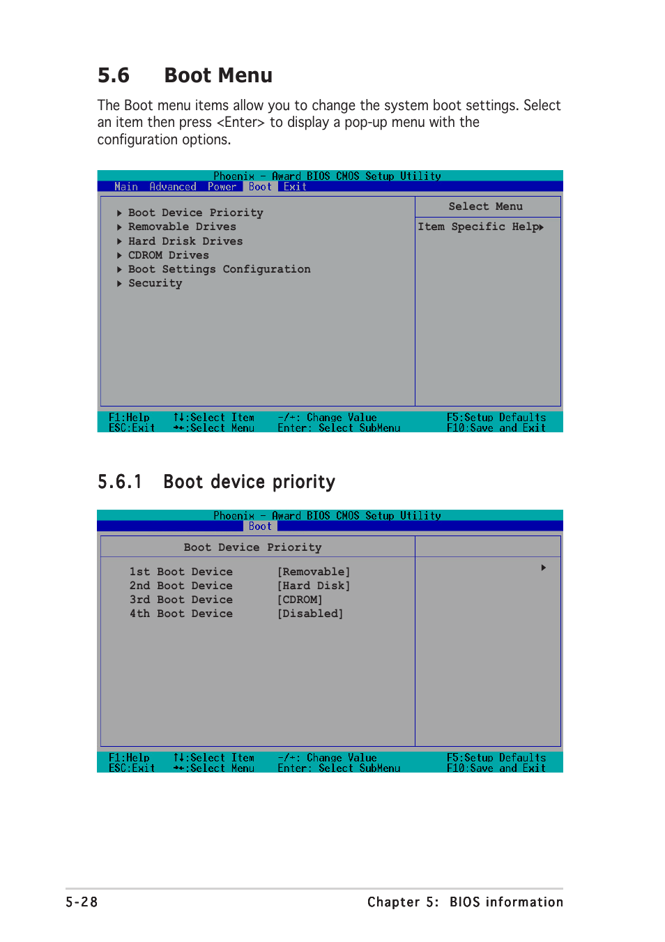 6 boot menu | Asus Barebone System A7VT400 User Manual | Page 92 / 98