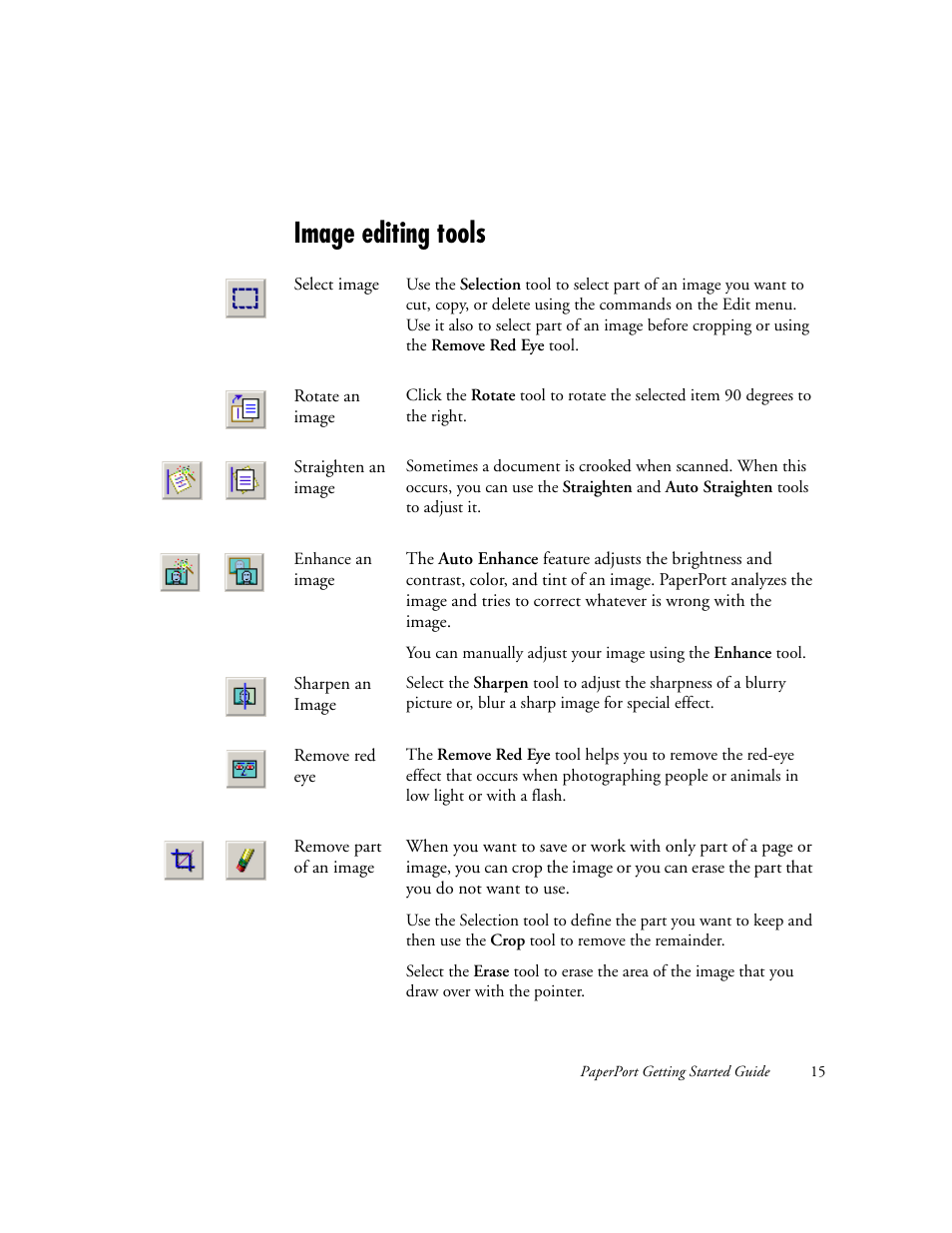 Image editing tools | Xerox WorkCentre M118-M118i-6221 User Manual | Page 15 / 25