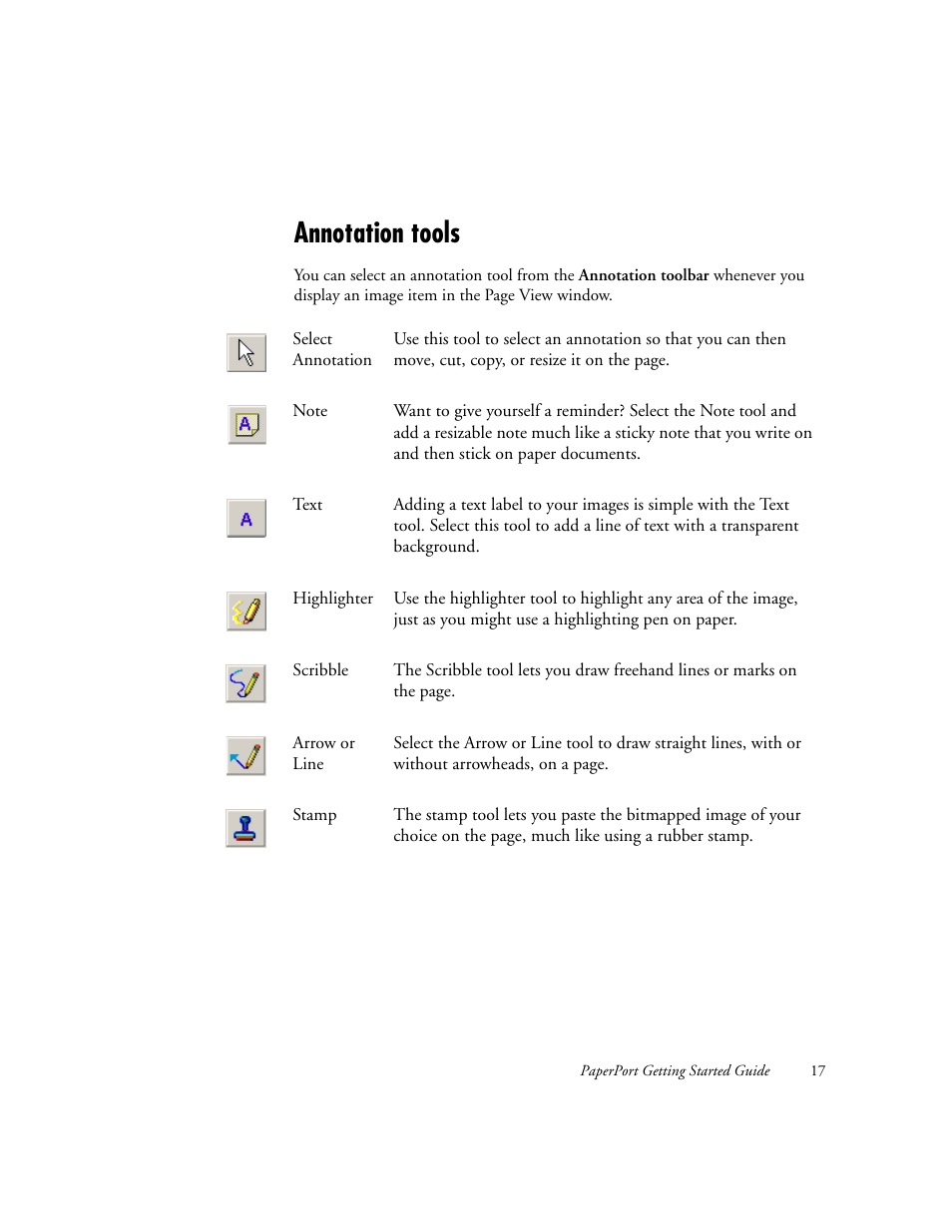 Annotation tools | Xerox WorkCentre M118-M118i-6221 User Manual | Page 17 / 25