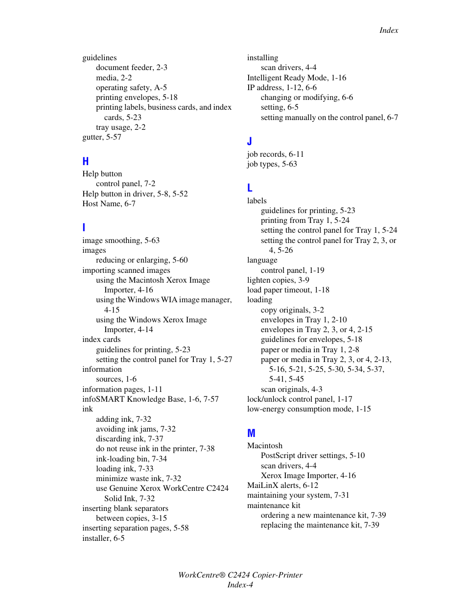 Xerox WorkCentre C2424-3833 User Manual | Page 268 / 272