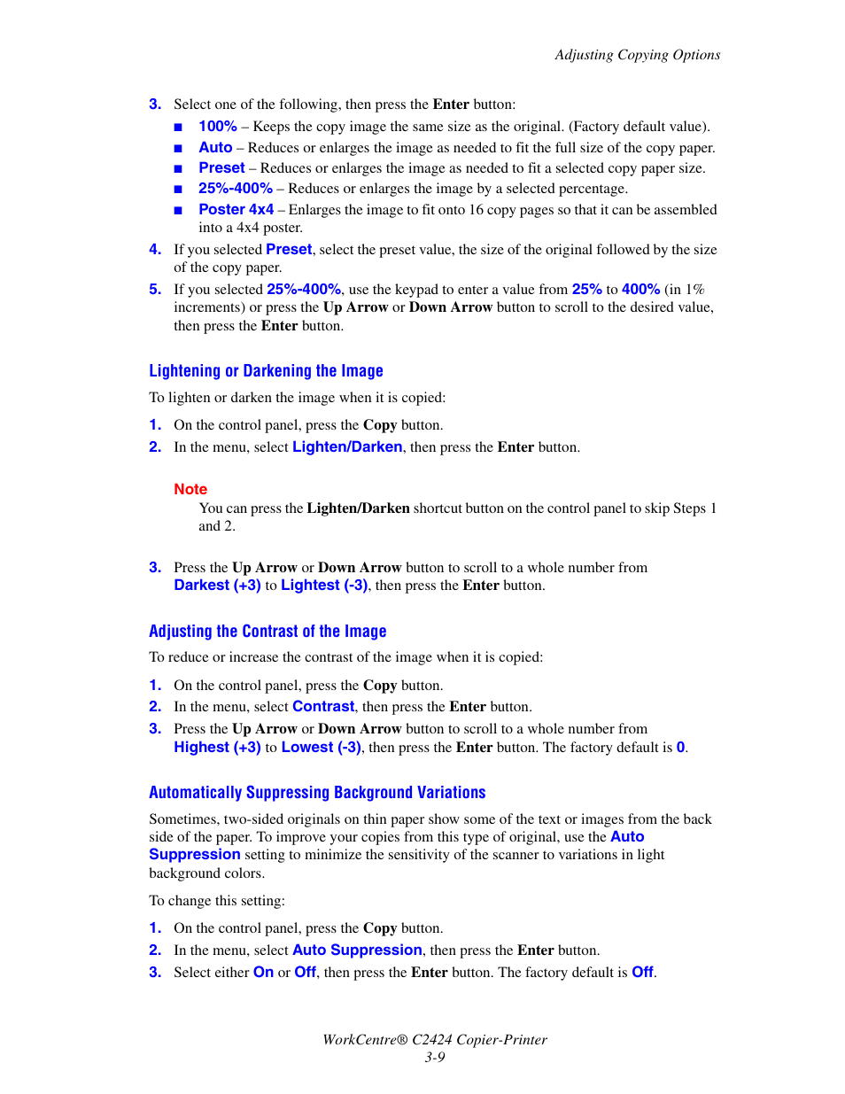 Xerox WorkCentre C2424-3833 User Manual | Page 54 / 272