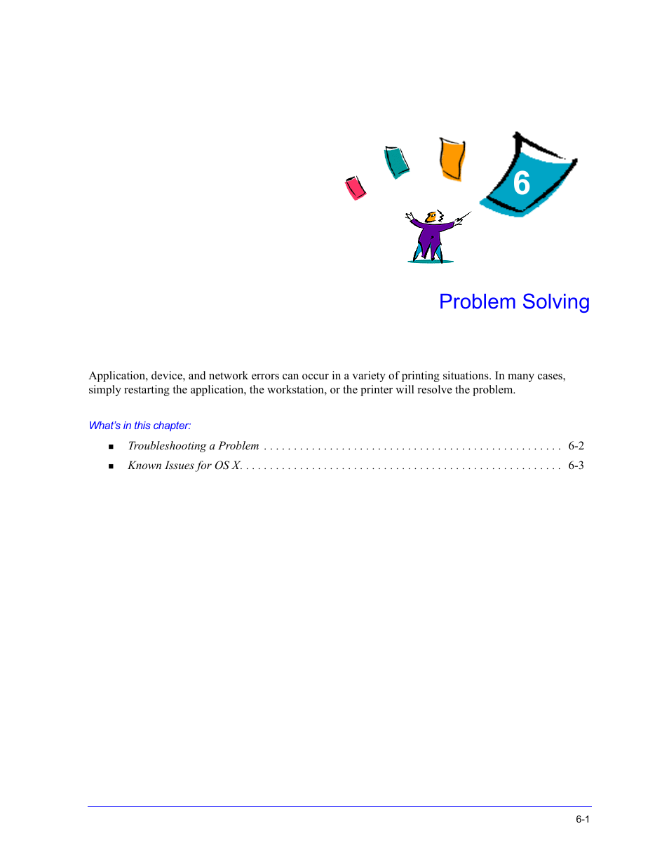 Problem solving, Chapter 6, Problem solving -1 | Xerox WorkCentre 7655-7665-7675-2530 User Manual | Page 27 / 32