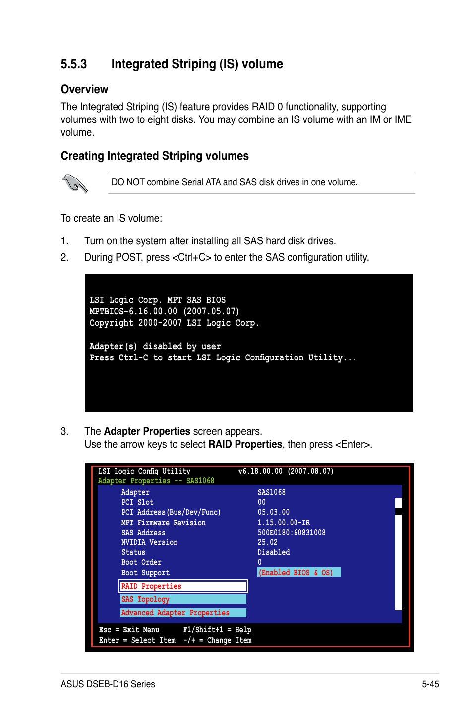 3 integrated striping (is) volume, Integrated striping (is) volume -45, Overview | Creating integrated striping volumes | Asus DSEB-D16 User Manual | Page 155 / 200