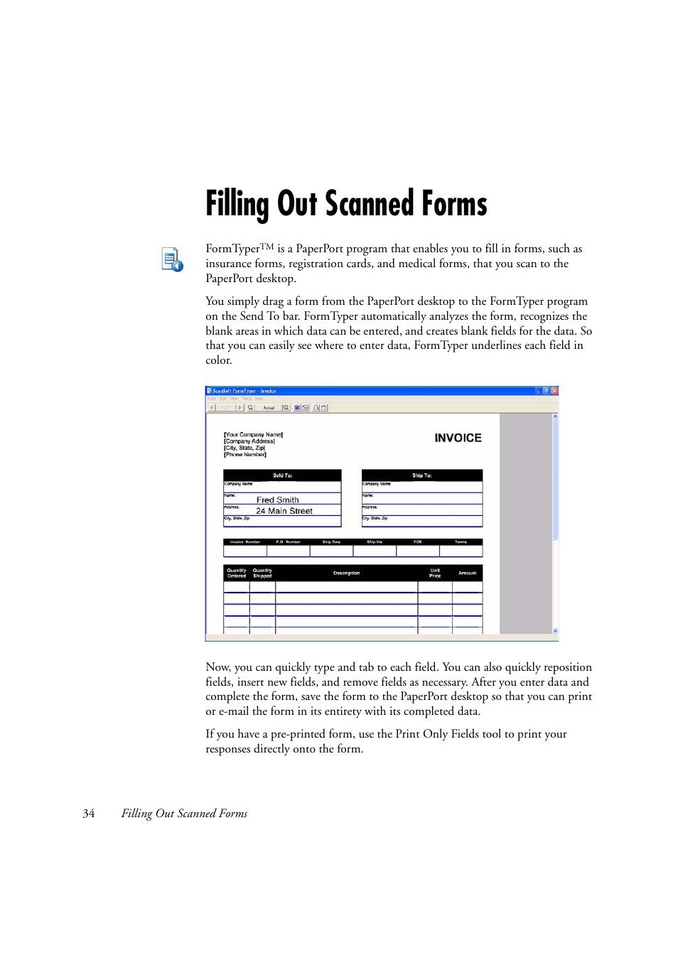 Filling out scanned forms | Xerox WorkCentre C2424-2655 User Manual | Page 34 / 36