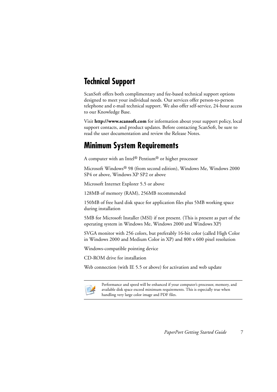 Technical support, Minimum system requirements | Xerox WorkCentre C2424-2655 User Manual | Page 7 / 36