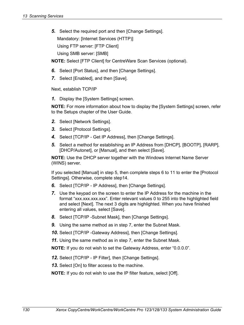 Xerox WorkCentre M123-M128-6336 User Manual | Page 130 / 166