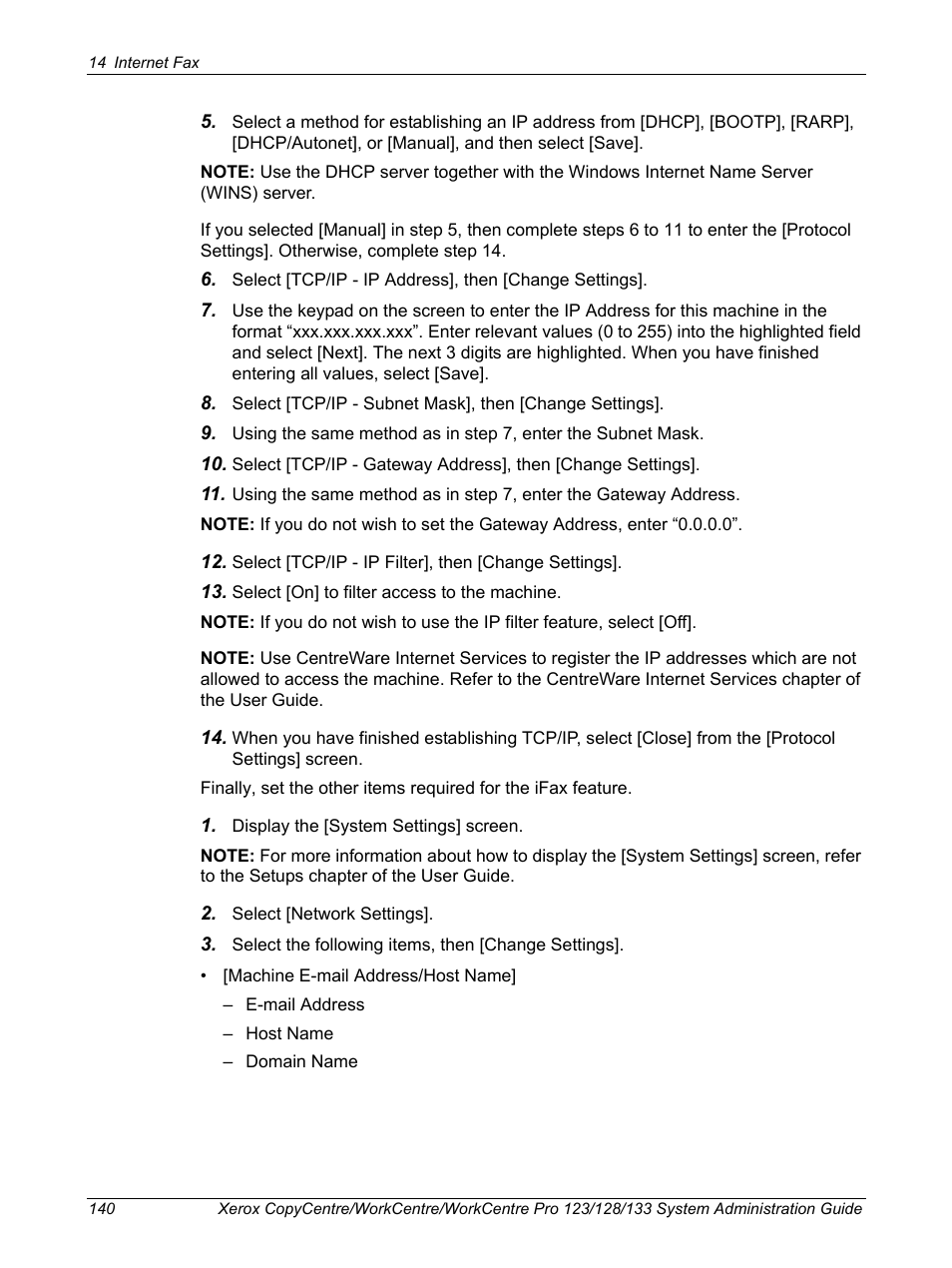 Xerox WorkCentre M123-M128-6336 User Manual | Page 140 / 166