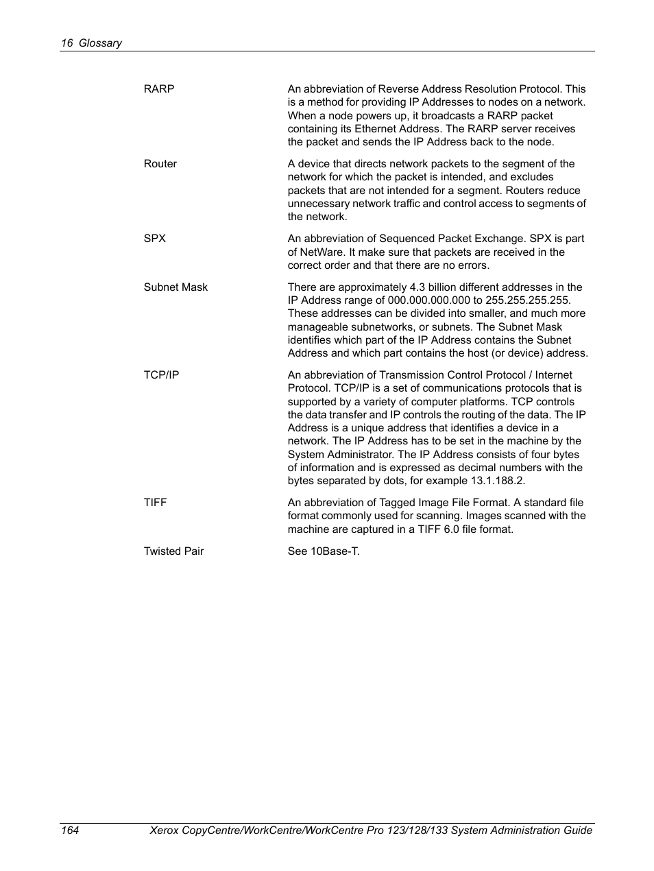 Xerox WorkCentre M123-M128-6336 User Manual | Page 164 / 166