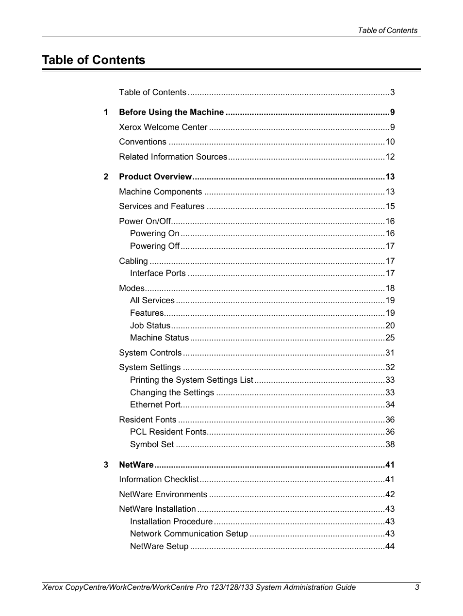 Xerox WorkCentre M123-M128-6336 User Manual | Page 3 / 166