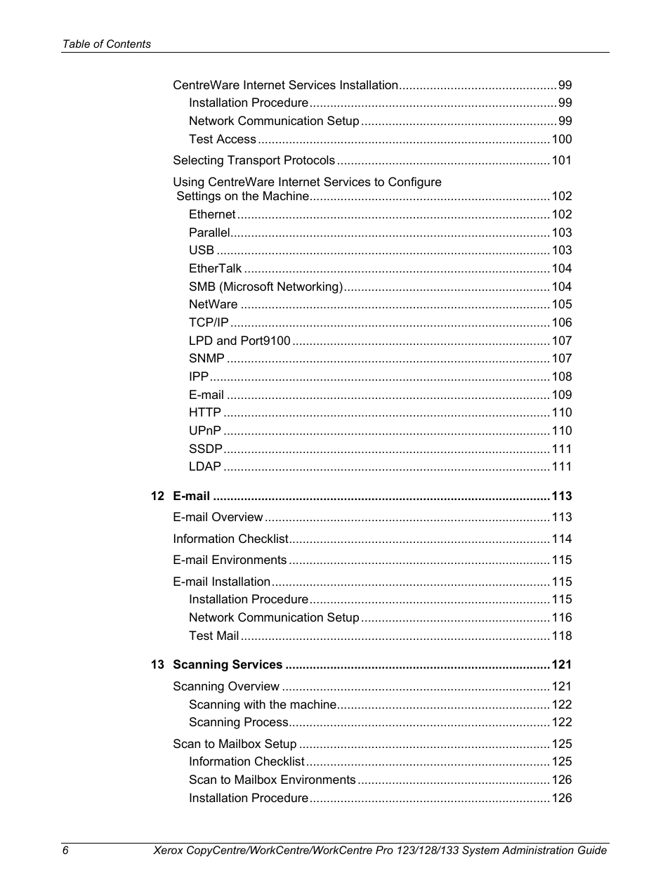 Xerox WorkCentre M123-M128-6336 User Manual | Page 6 / 166