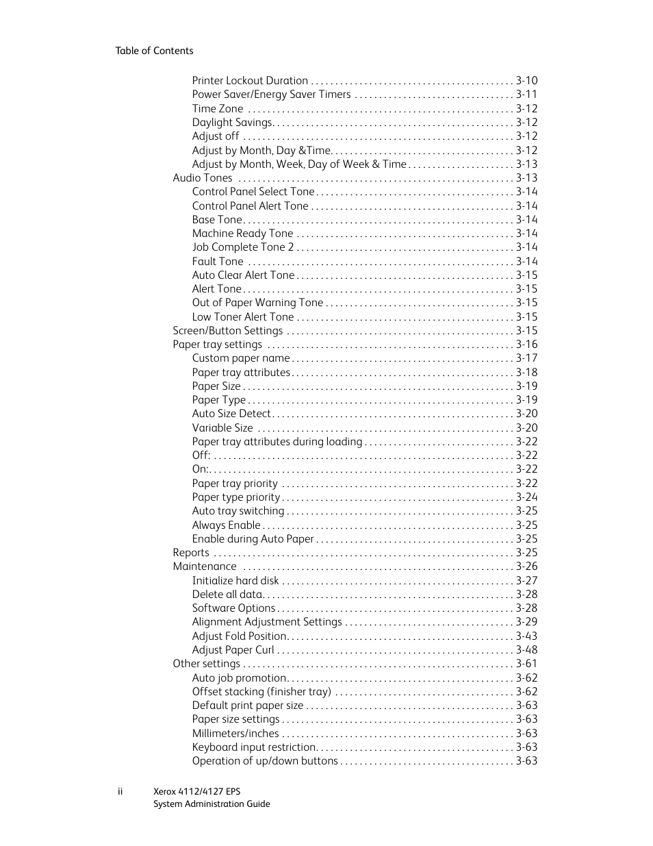Xerox 4112-4127 Enterprise Printing System-4611 User Manual | Page 4 / 148