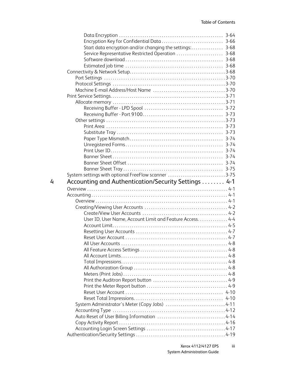 Xerox 4112-4127 Enterprise Printing System-4611 User Manual | Page 5 / 148