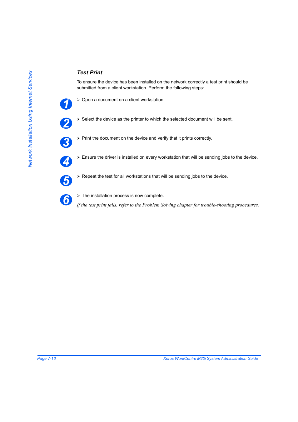 Test print | Xerox WorkCentre M20-M20i-2723 User Manual | Page 104 / 218