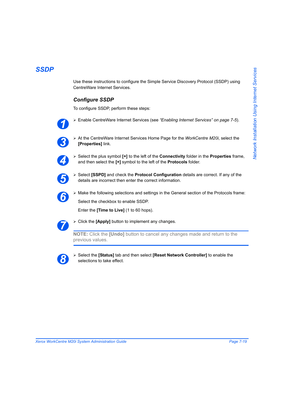 Ssdp, Configure ssdp, Ssdp -19 | Xerox WorkCentre M20-M20i-2723 User Manual | Page 107 / 218