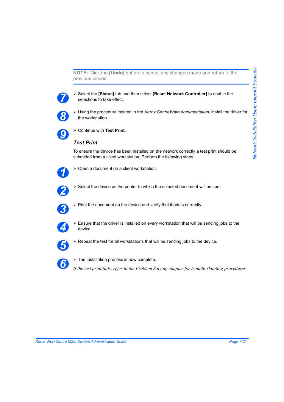 Test print | Xerox WorkCentre M20-M20i-2723 User Manual | Page 109 / 218