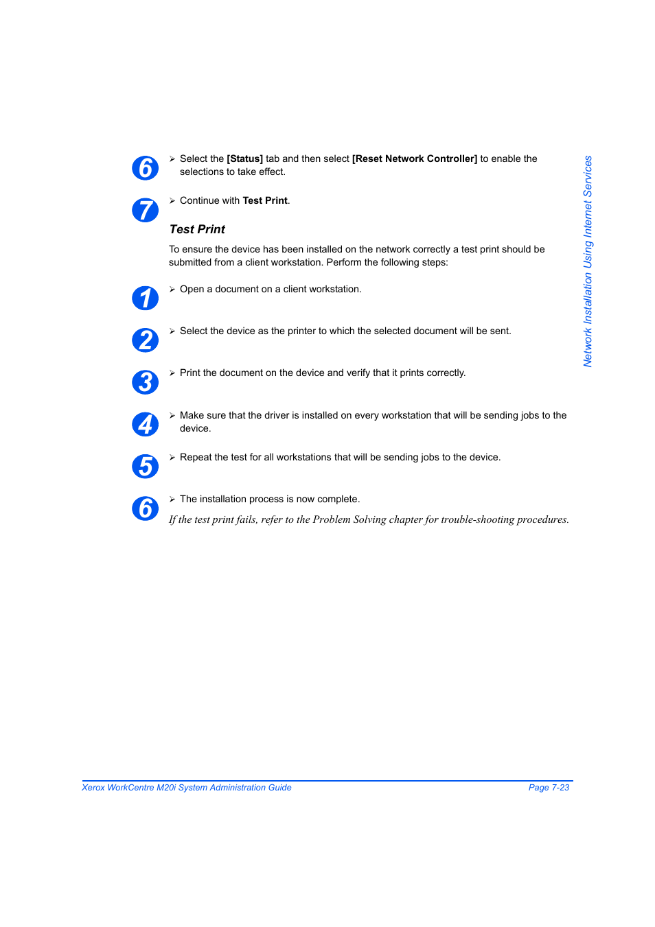 Test print | Xerox WorkCentre M20-M20i-2723 User Manual | Page 111 / 218