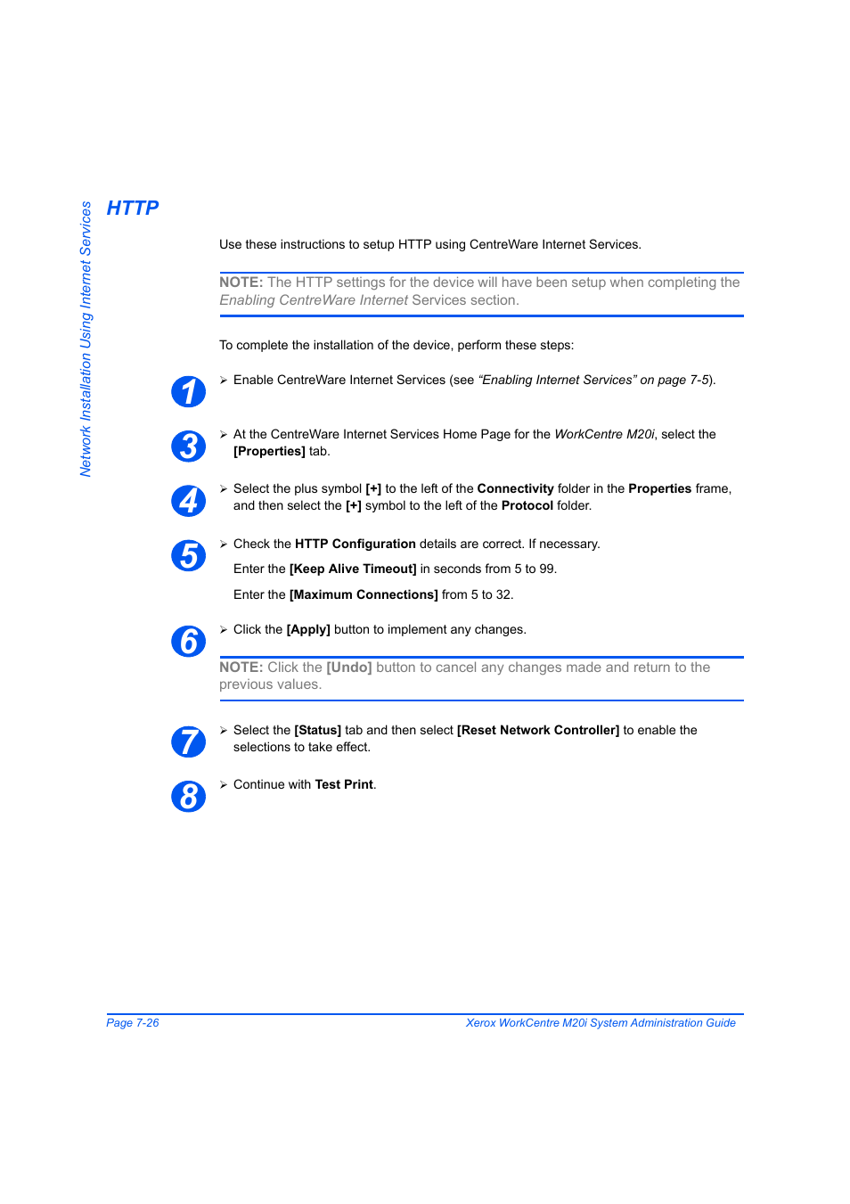 Http, Http -26, Ge 7-26 | Xerox WorkCentre M20-M20i-2723 User Manual | Page 114 / 218