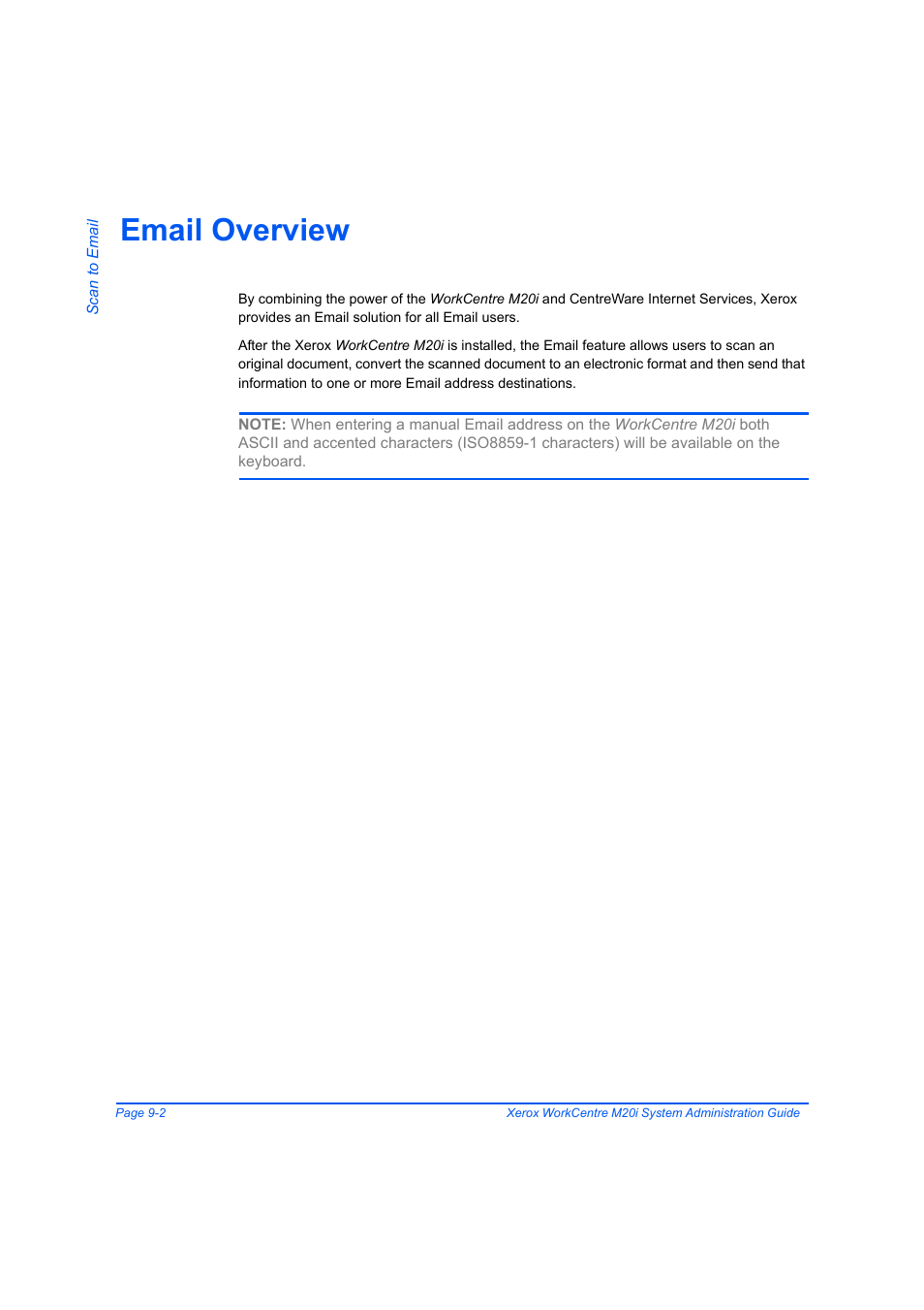 Email overview, Email overview -2 | Xerox WorkCentre M20-M20i-2723 User Manual | Page 128 / 218