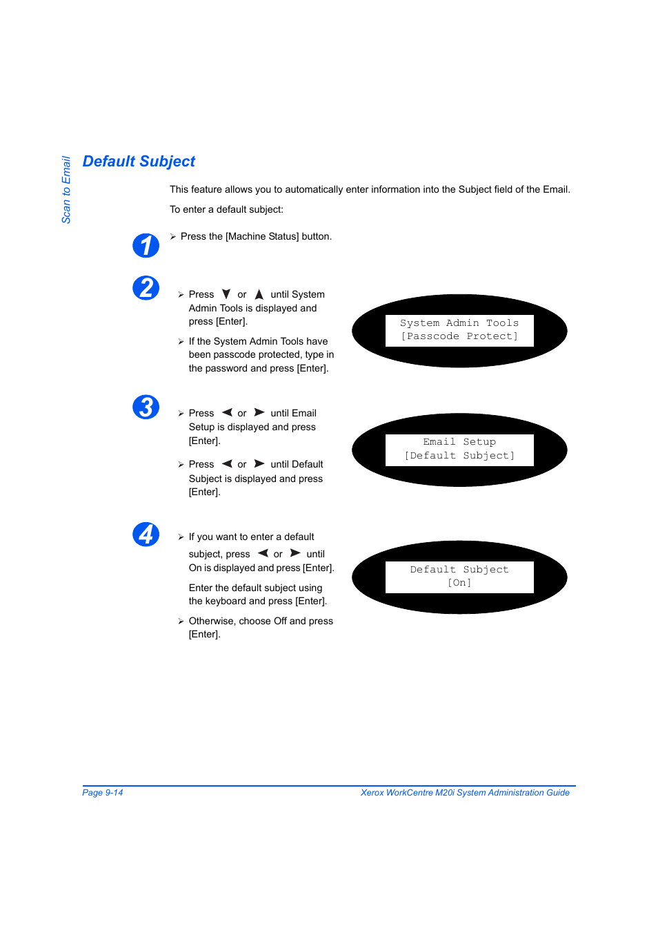 Default subject, Default subject -14 | Xerox WorkCentre M20-M20i-2723 User Manual | Page 140 / 218