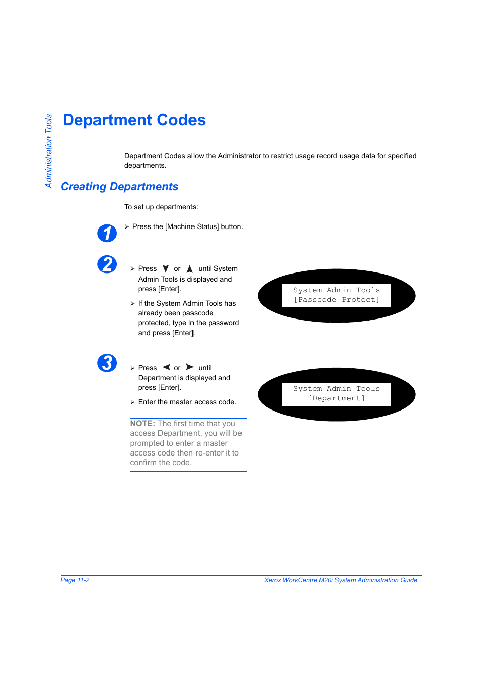 Department codes, Creating departments, Department codes -2 | Creating departments -2 | Xerox WorkCentre M20-M20i-2723 User Manual | Page 170 / 218