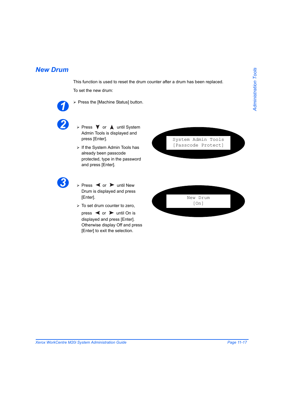 New drum, New drum -17 | Xerox WorkCentre M20-M20i-2723 User Manual | Page 185 / 218
