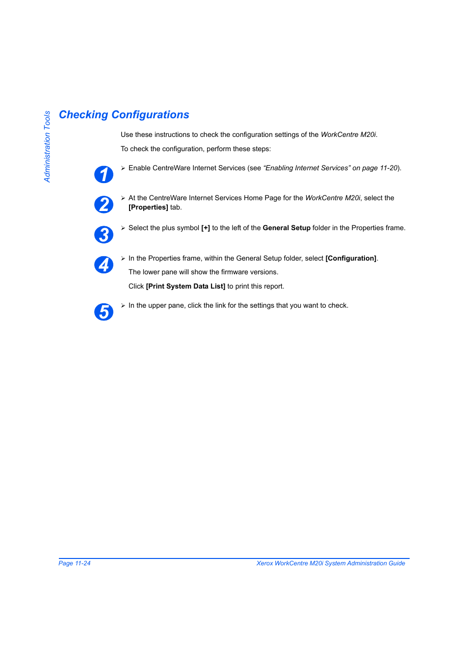 Checking configurations, Checking configurations -24 | Xerox WorkCentre M20-M20i-2723 User Manual | Page 192 / 218