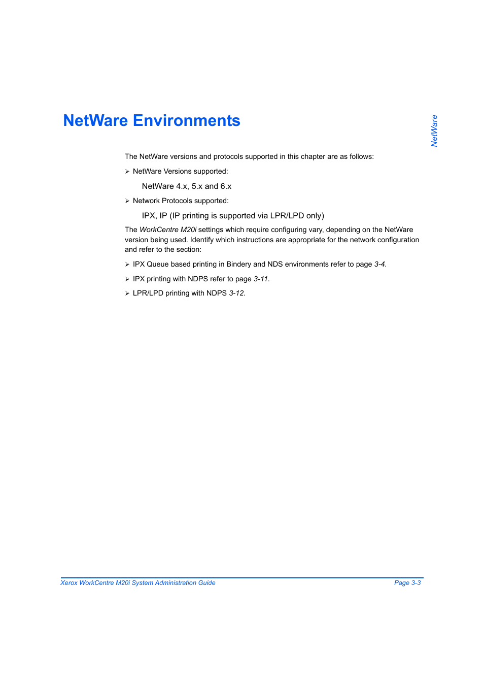 Netware environments, Netware environments -3 | Xerox WorkCentre M20-M20i-2723 User Manual | Page 43 / 218