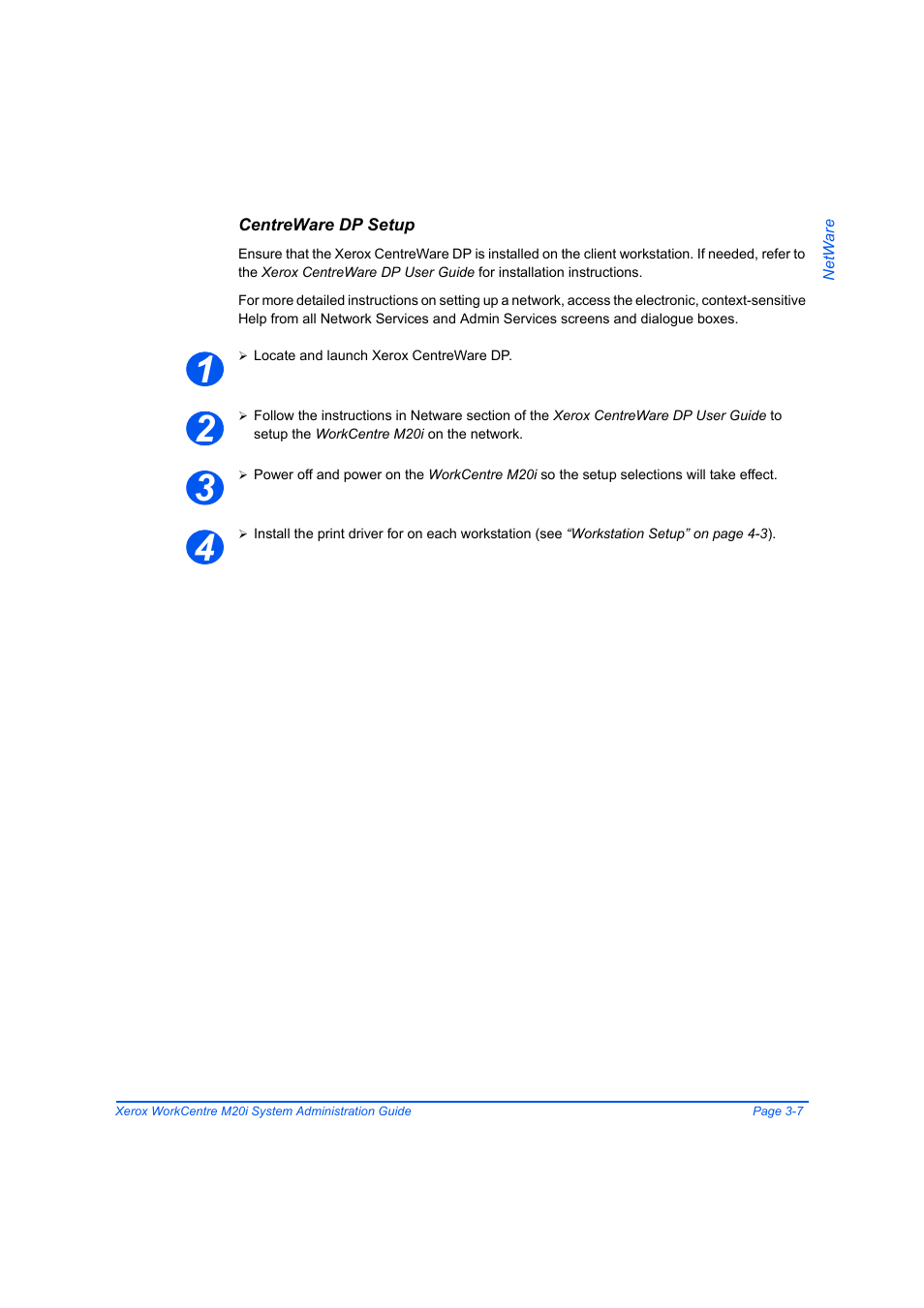 Centreware dp setup | Xerox WorkCentre M20-M20i-2723 User Manual | Page 47 / 218