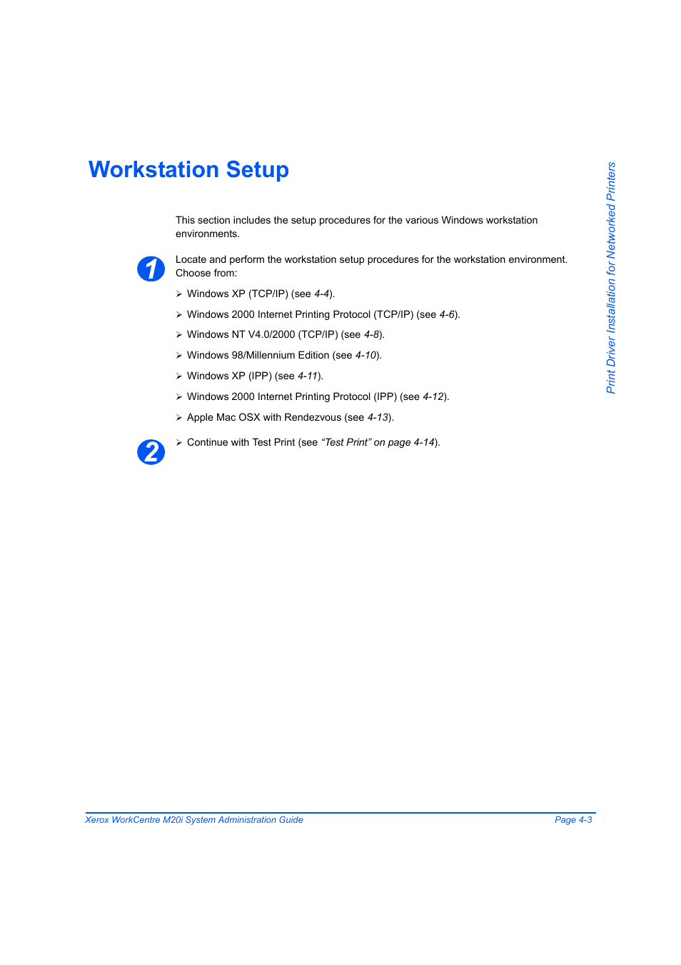 Workstation setup, Workstation setup -3 | Xerox WorkCentre M20-M20i-2723 User Manual | Page 57 / 218