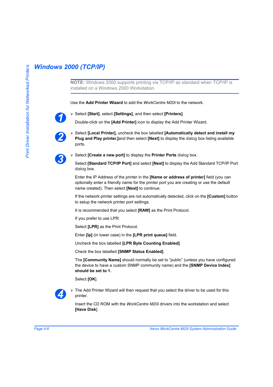 Windows 2000 (tcp/ip), Windows 2000 (tcp/ip) -6 | Xerox WorkCentre M20-M20i-2723 User Manual | Page 60 / 218