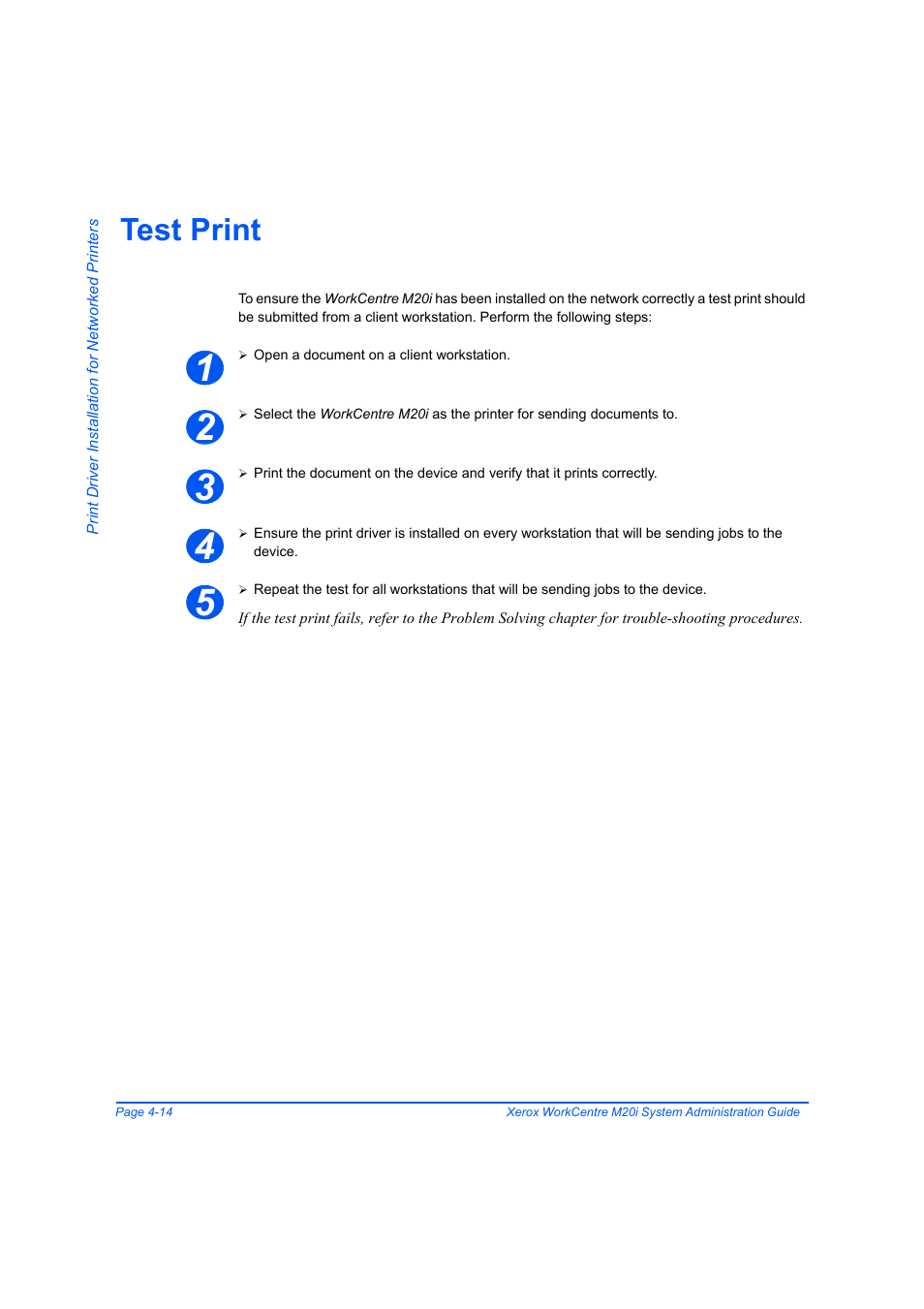 Test print, Test print -14 | Xerox WorkCentre M20-M20i-2723 User Manual | Page 68 / 218