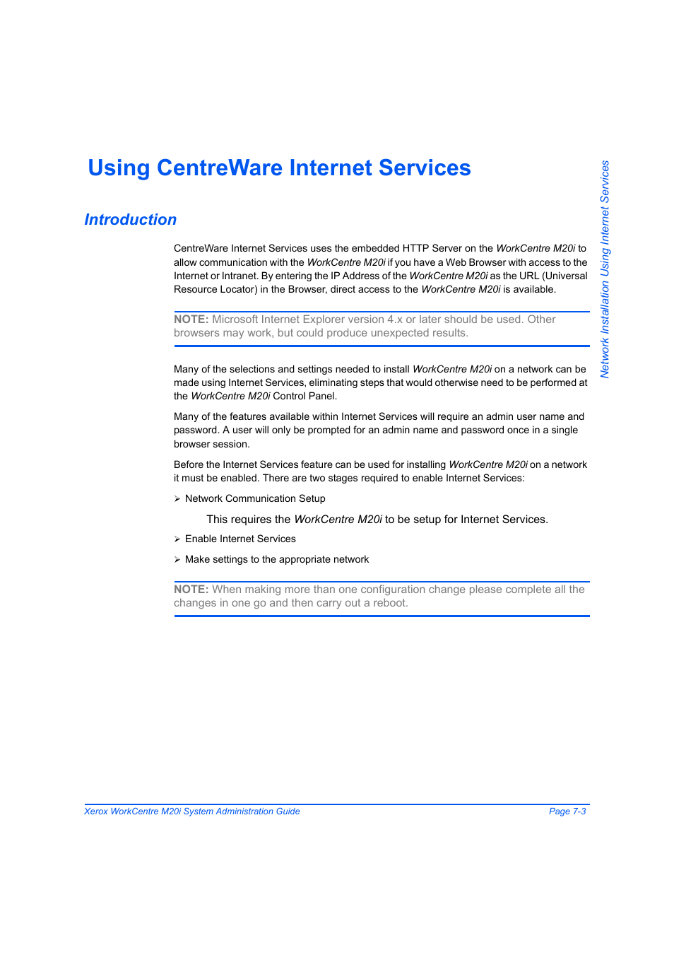 Using centreware internet services, Introduction, Using centreware internet services -3 | Introduction -3 | Xerox WorkCentre M20-M20i-2723 User Manual | Page 91 / 218