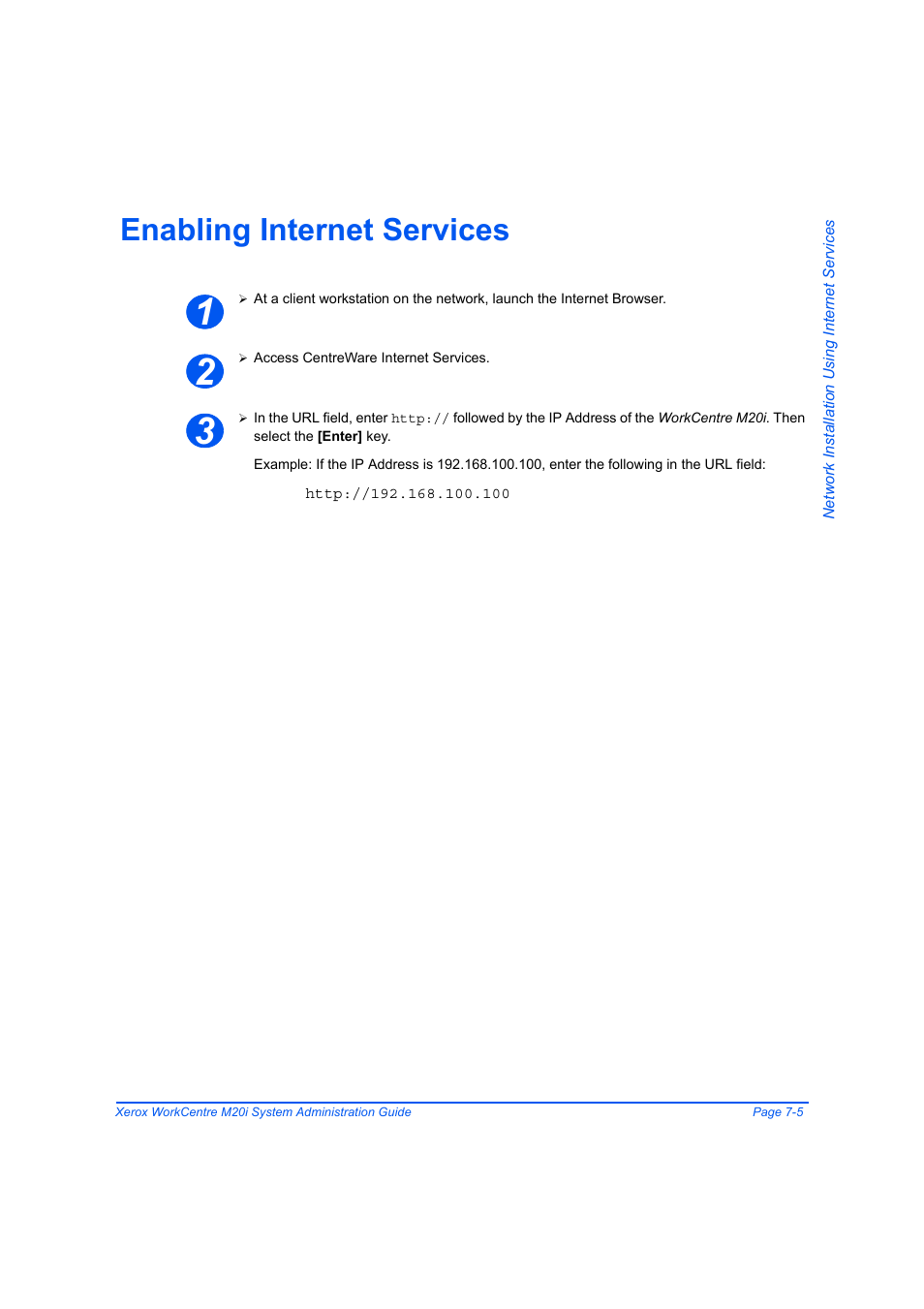 Enabling internet services, Enabling internet services -5 | Xerox WorkCentre M20-M20i-2723 User Manual | Page 93 / 218