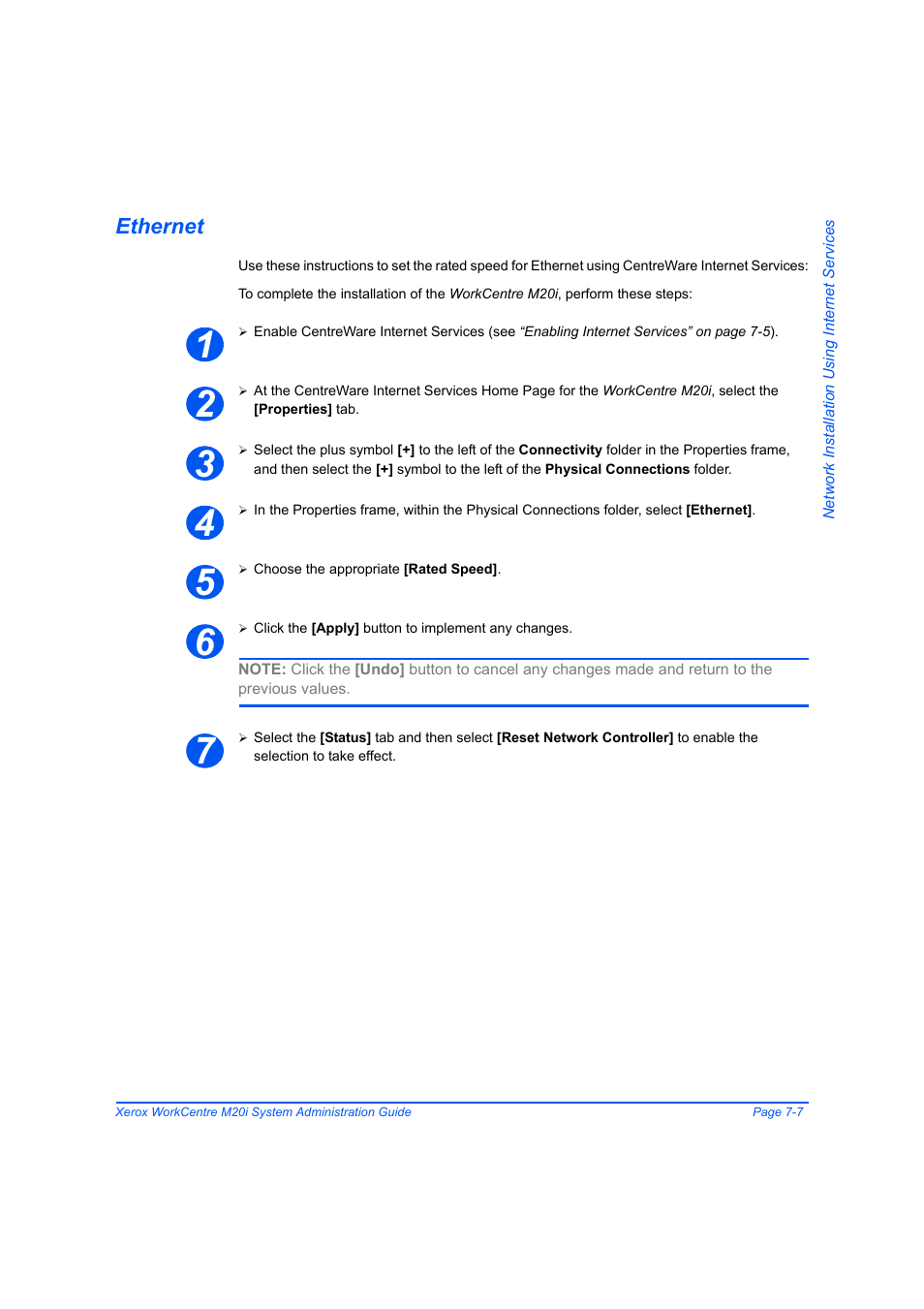 Ethernet, Ethernet -7 | Xerox WorkCentre M20-M20i-2723 User Manual | Page 95 / 218