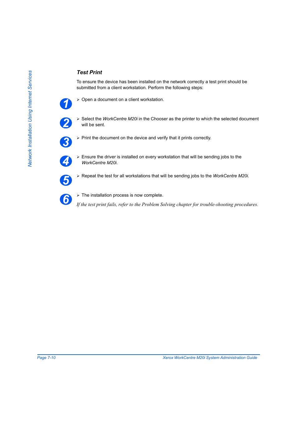 Test print | Xerox WorkCentre M20-M20i-2723 User Manual | Page 98 / 218