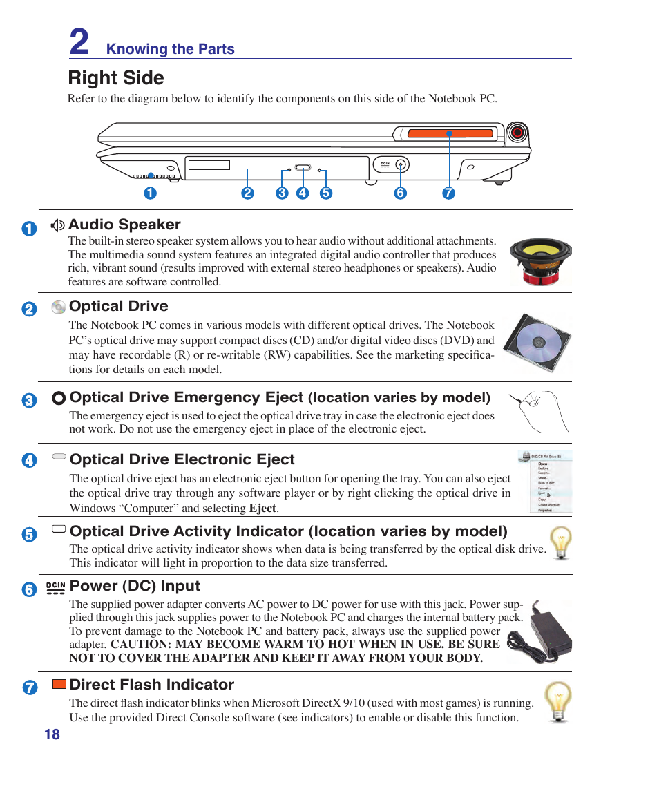 Right side | Asus E3179 User Manual | Page 18 / 91